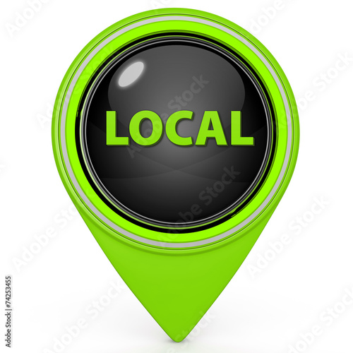 Local pointer icon on white background