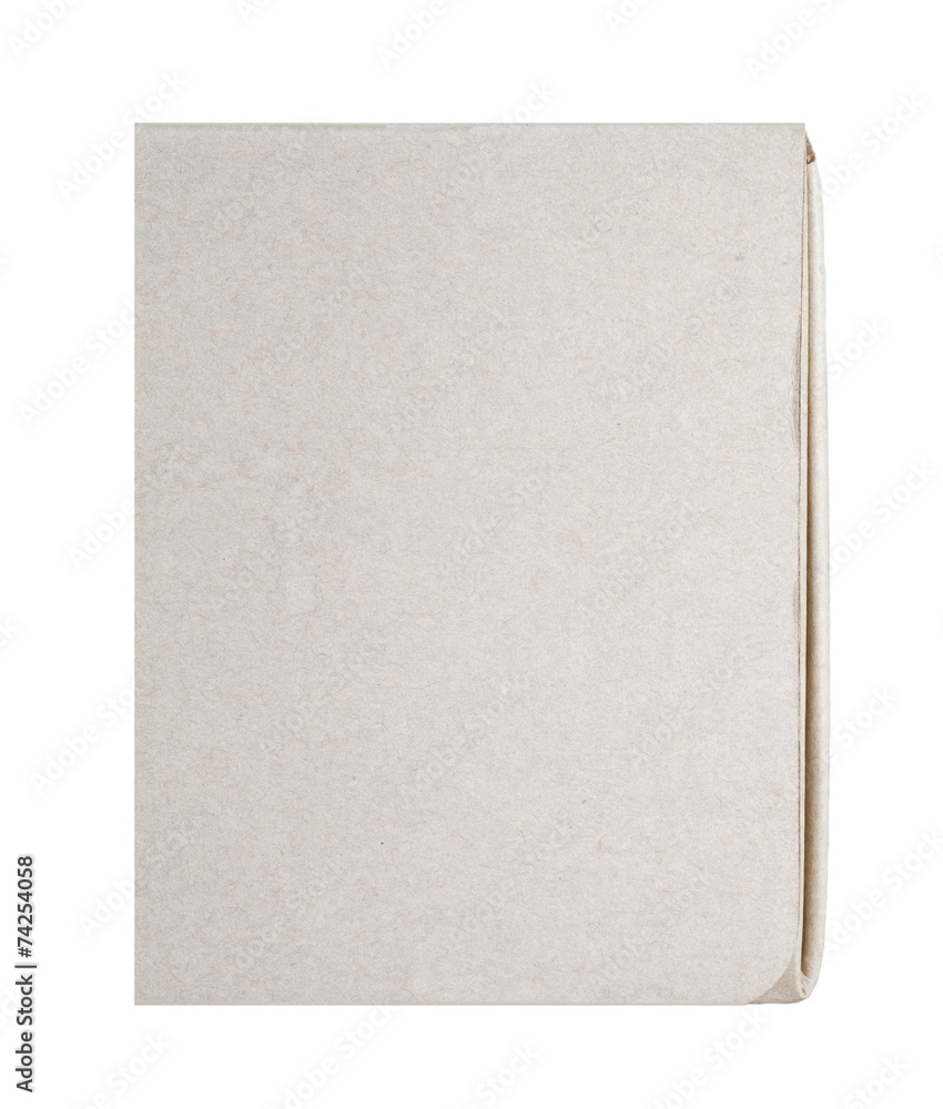 brown box paper isolated on a white background