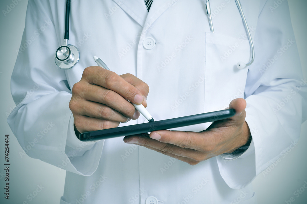 doctor using a tablet doctor using a tablet