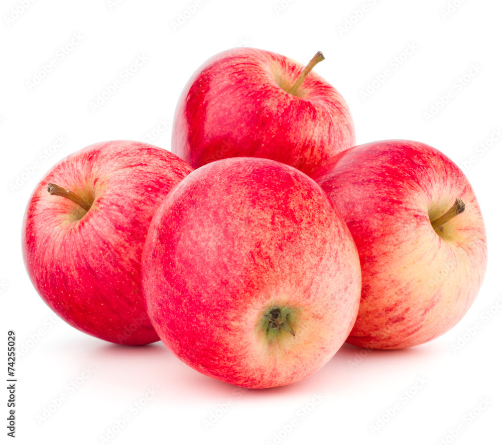 Red apple isolated on white background cutout Red apple isolated on white background cutout