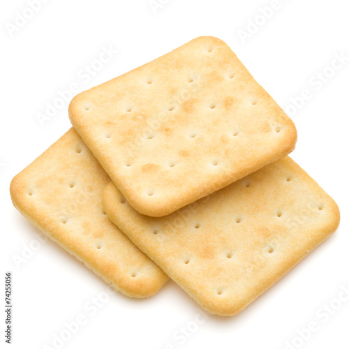 Dry cracker cookies isolated on white background cutout