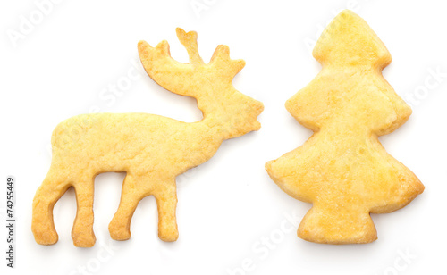 Weihnachtsplätzchen Hirsch und Tannenbaum