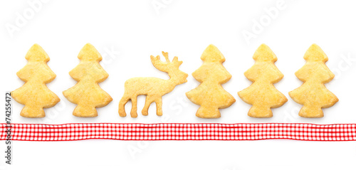 Weihnachtsplätzchen Hirsch und Tannenbaum