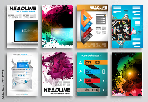 Set of Flyer Design, Web Templates. Brochure Designs