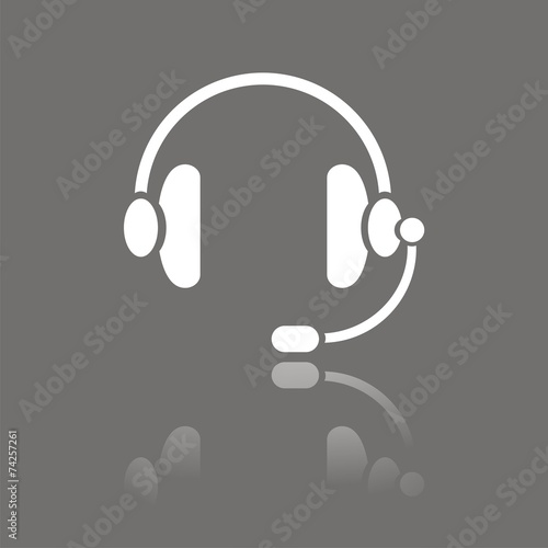 Icono auriculares FO reflejo