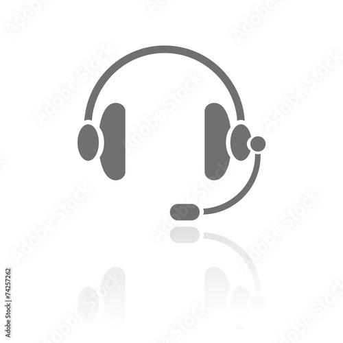 Icono auriculares FB reflejo
