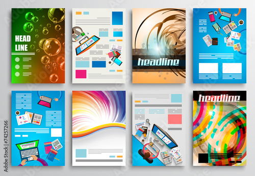 Set of Flyer Design, Web Templates. Brochure Designs