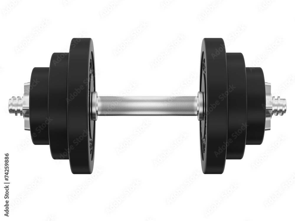 dumbbell on white background dumbbell on white background