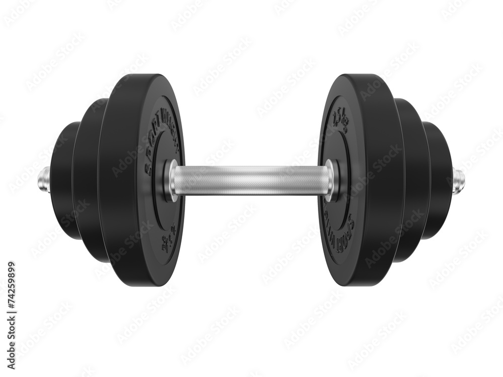 dumbbell on white background dumbbell on white background