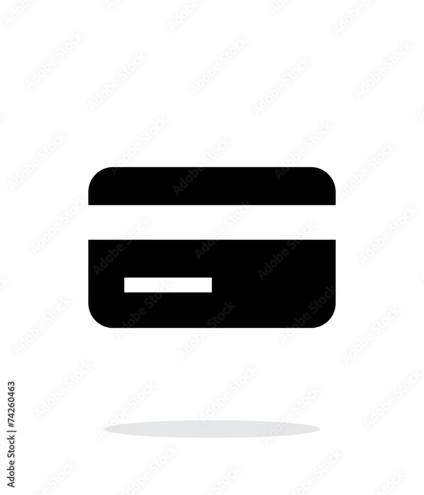 Magnetic tape credit card icon on white background. Magnetic tape credit card icon on white background.