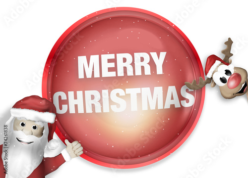 Santa and Reindeer Happy Ch...