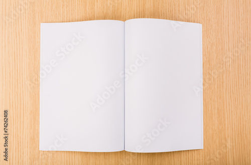 Blank catalog, magazines,book mock up on wood background