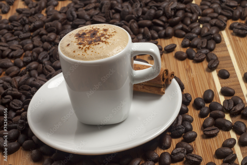 Cappuccino with cinnamon Cappuccino with cinnamon