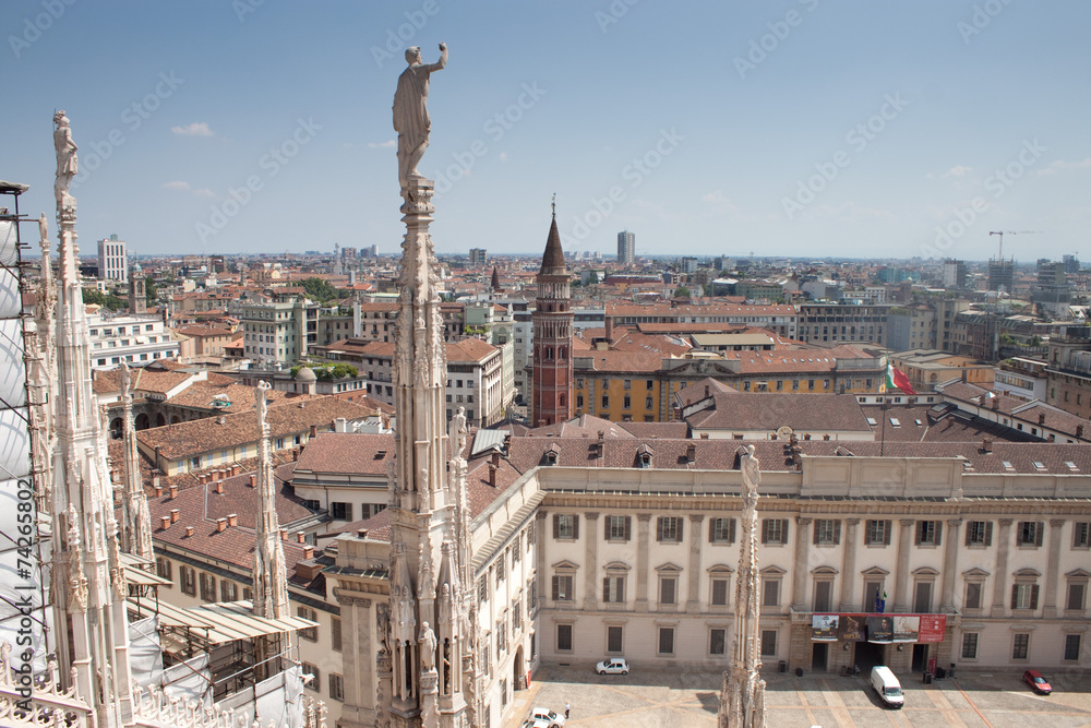 Obraz premium Aerial view of Milano