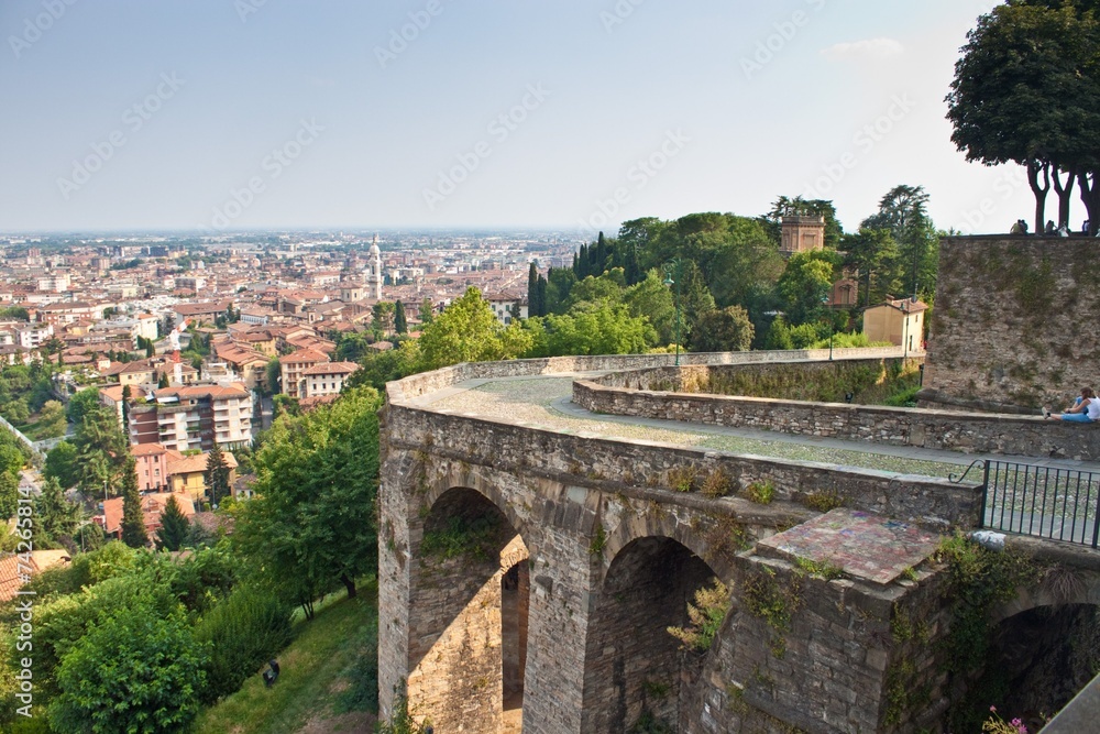 Aerial view of Bergamo