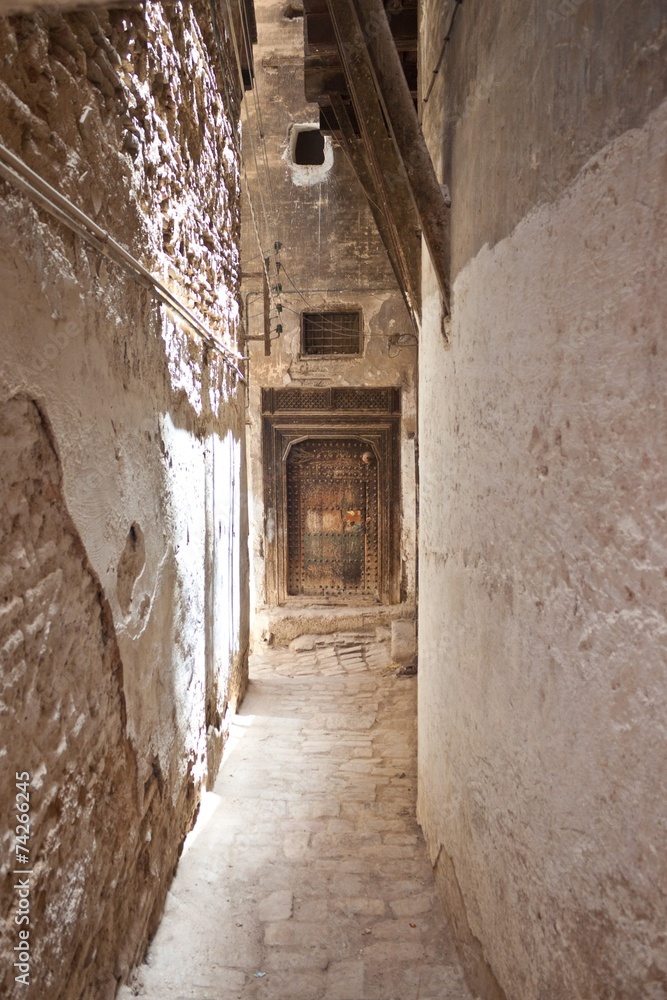 Narrow street in medina of Fez