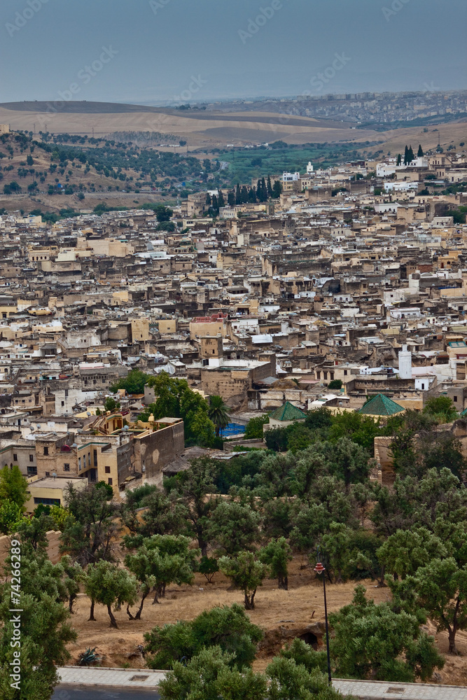 Aerial view of Fes