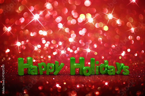 Christmas glitter background - Happy Holidays