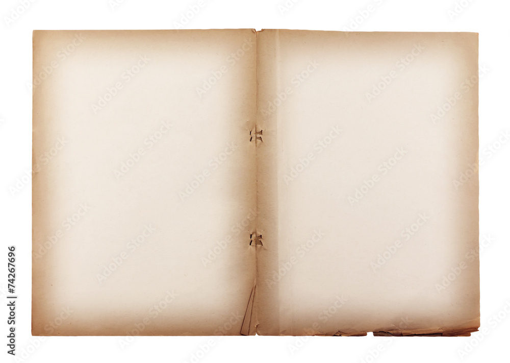 Fototapeta premium old paper isolated on white background , with clipping path