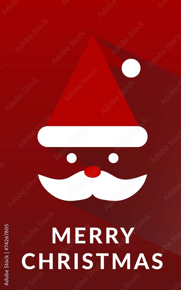 Merry Christmas with Santa Claus in red background Merry Christmas with Santa Claus in red background