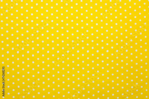 yellow polka dot fabric photo