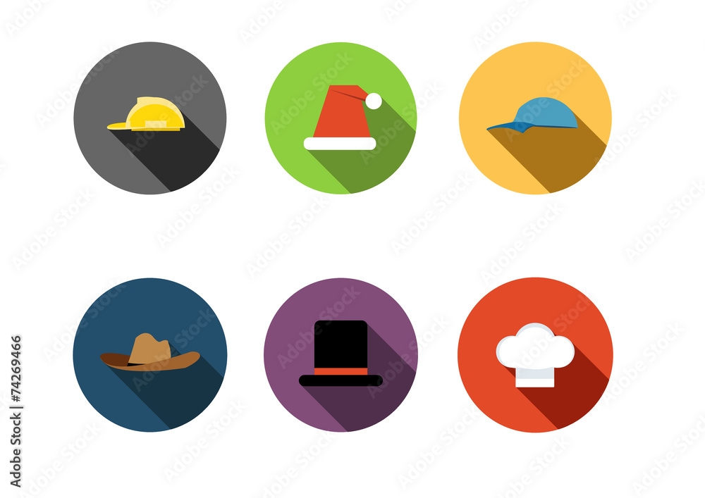hat ,Flat style hat ,Flat style