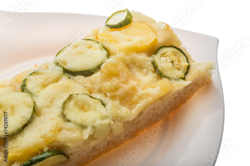 Fotografie Pizza with zucchini