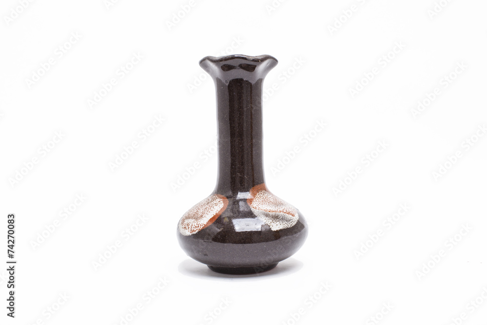 A ceramic vase on a white background A ceramic vase on a white background