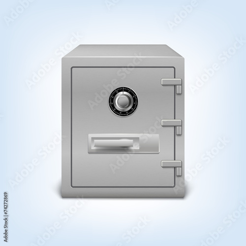 Safe with lock.