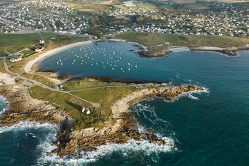 Fototapete Luftbild Lampaul-Plouarzel Bretagne aus der Luft  © philippe Devanne