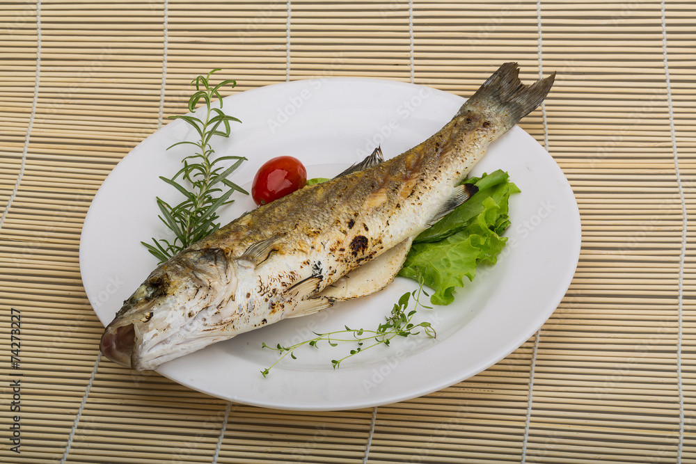 Grilled seabass