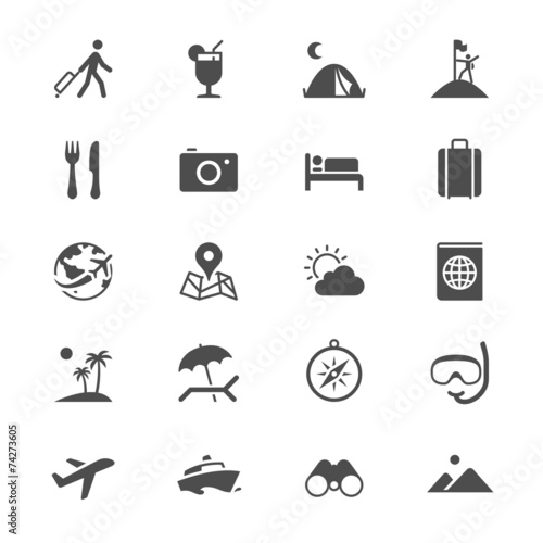 Traveling flat icons
