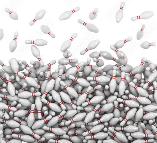 Bowling pins fall