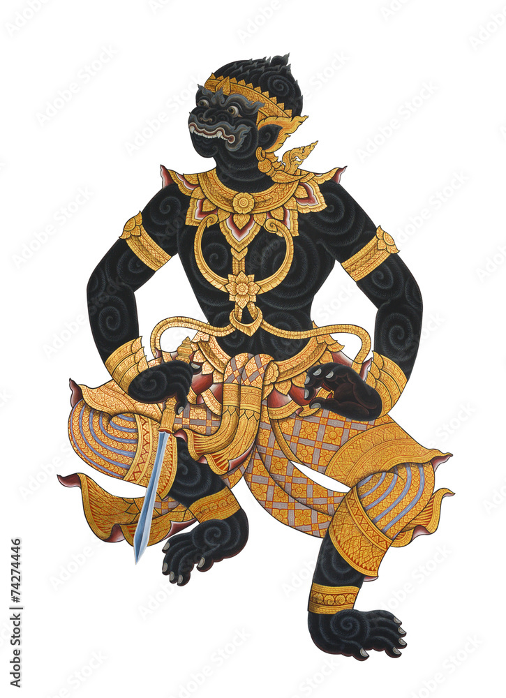 Wimolwanorn, one of monkey character in Ramayana Story Wimolwanorn, one of monkey character in Ramayana Story