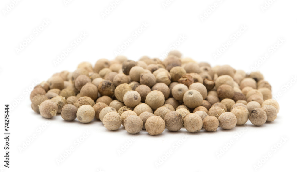 White pepper grains White pepper grains