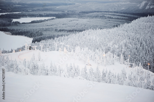 Scenic winter view of Finland