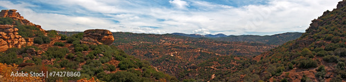 Rock formations near Yatagan in Turkey