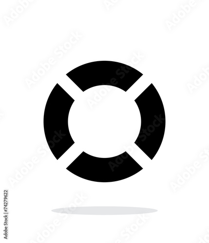 Lifebuoy icon on white background.