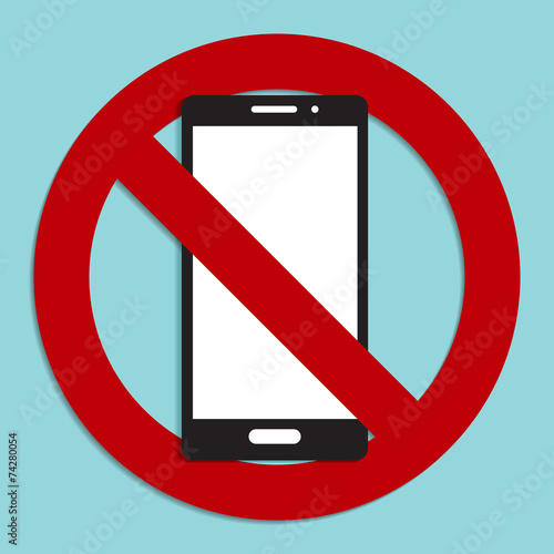 No phone sign icon