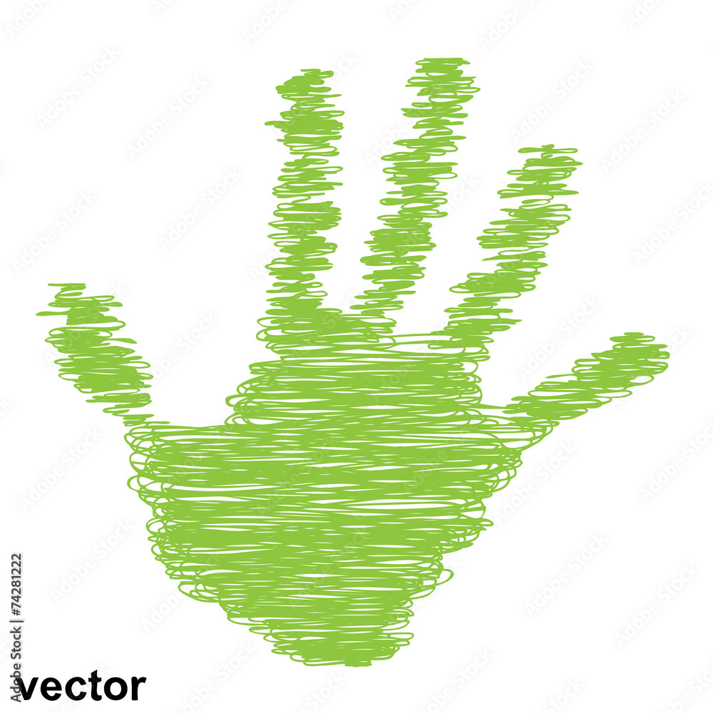 Conceptual sketch child hand print Conceptual sketch child hand print