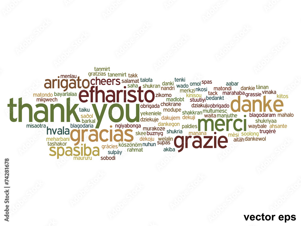 Conceptual thank you word cloud Conceptual thank you word cloud