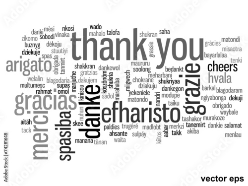 Conceptual thank you word cloud