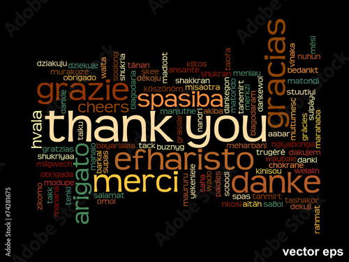 Conceptual thank you word cloud