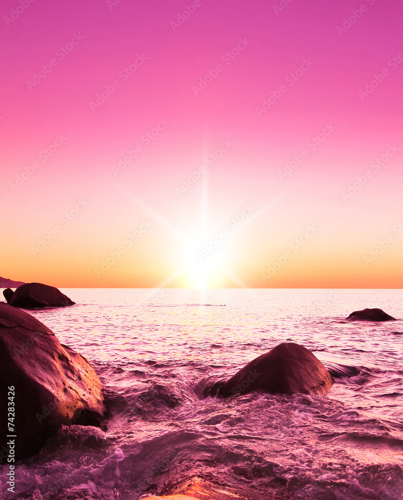 Tripical Background Evening Landscape