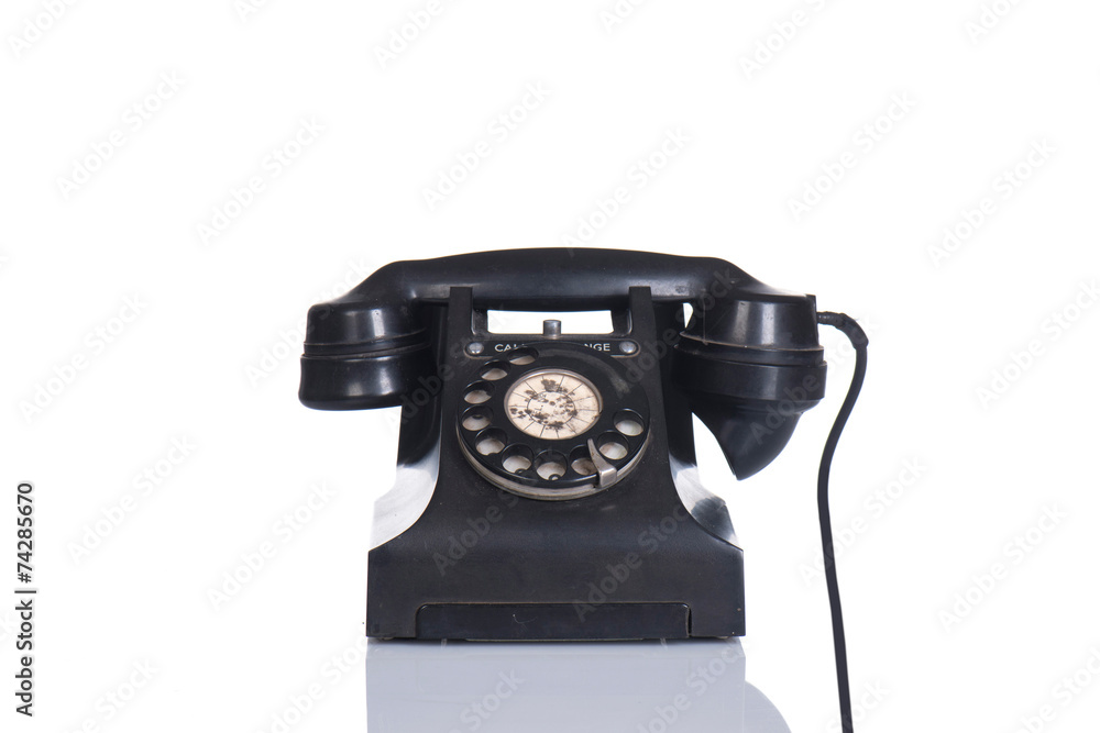 black old telephone