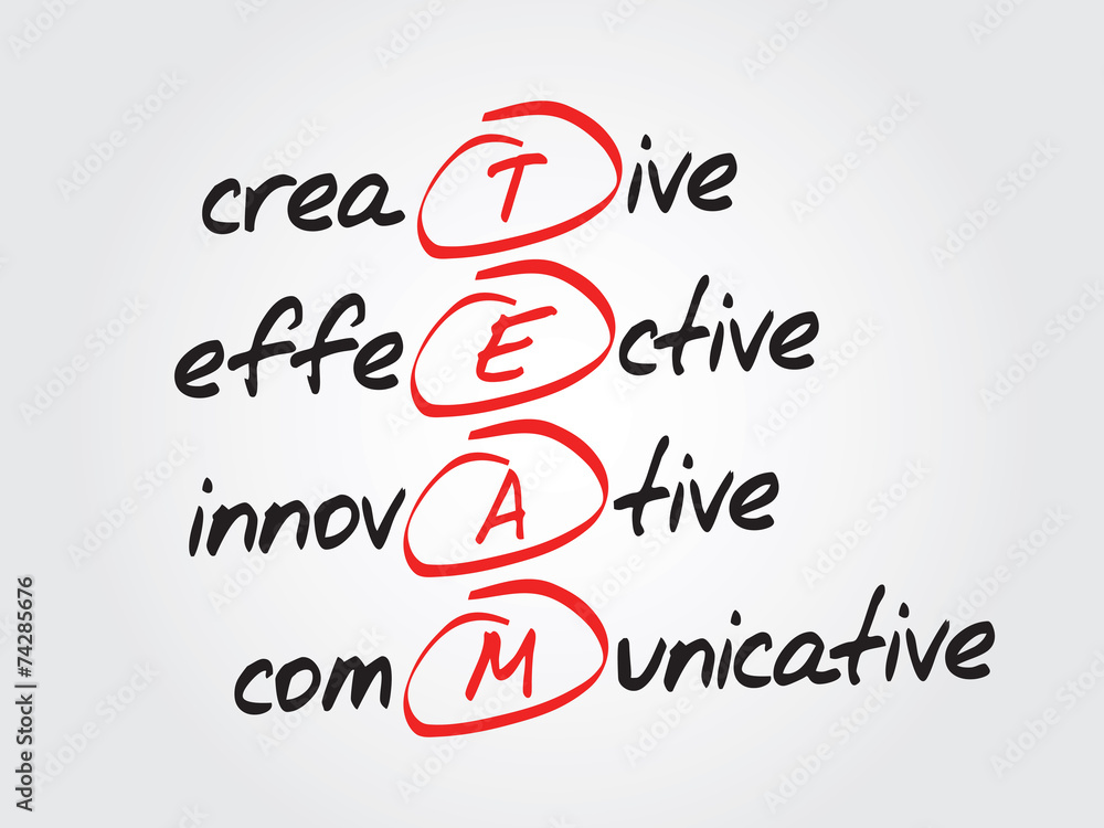 Hand writing TEAM, vector business concept acronym Hand writing TEAM, vector business concept acronym