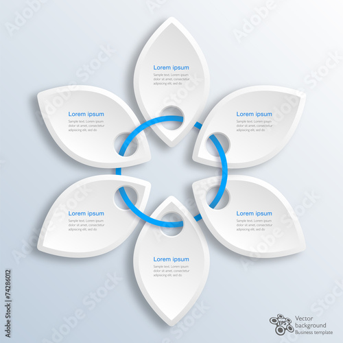 Infographics Vector Background 6-Step Process #Flower