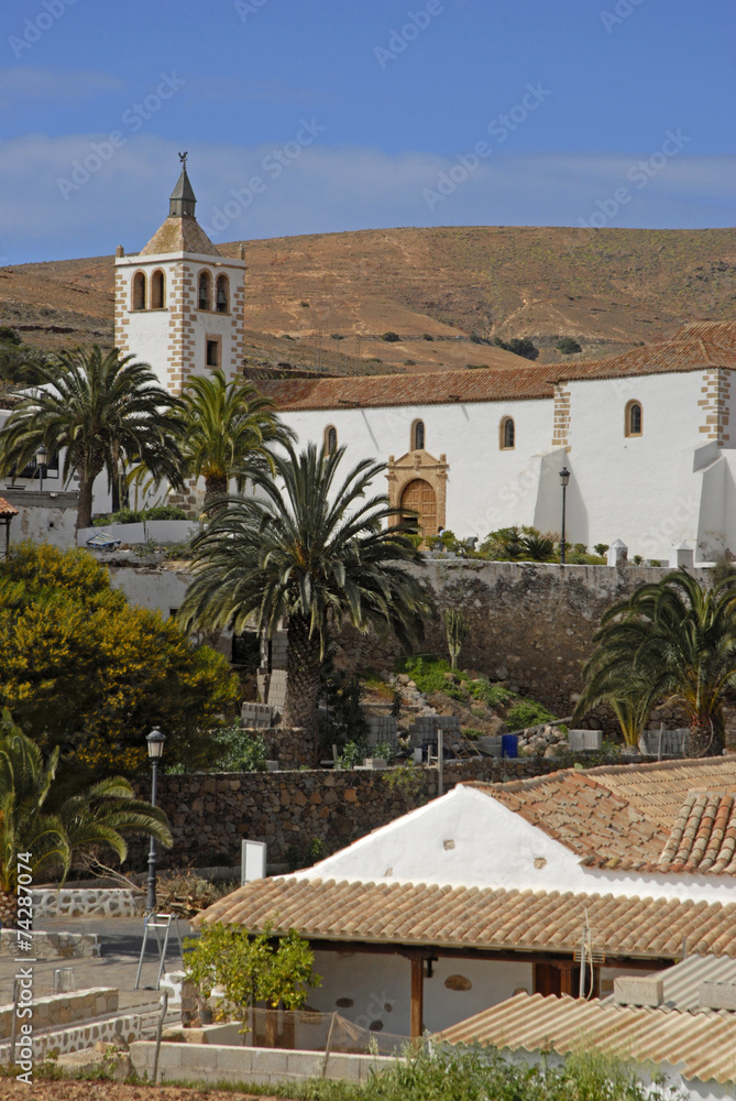 Ortsansicht mit Kirche, Santa Maria, fuerteventura