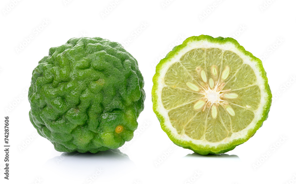 Bergamot fruit on white background. Bergamot fruit on white background.