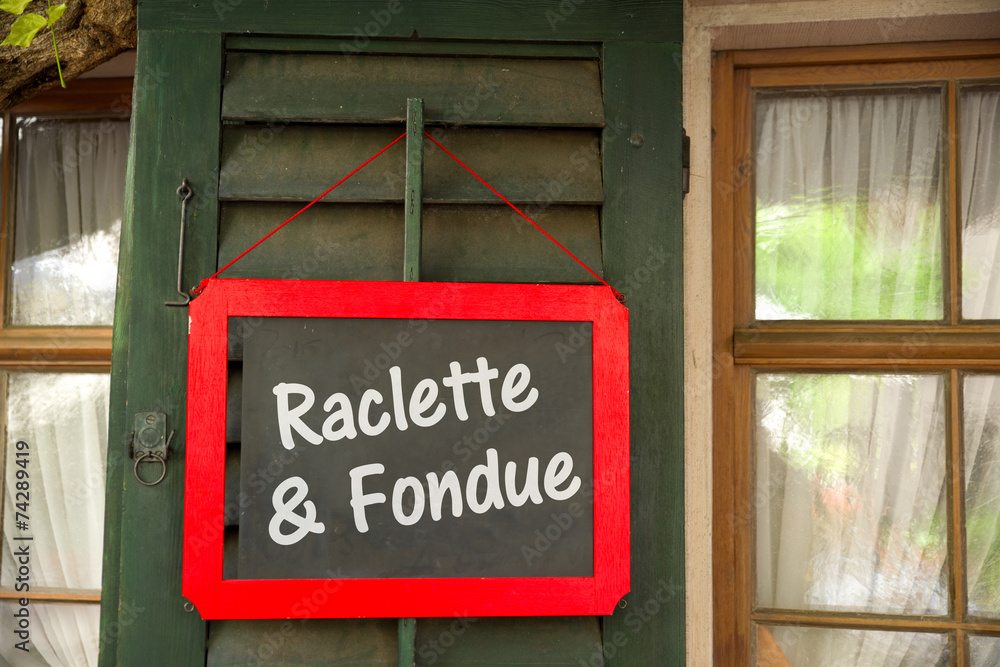 Obraz premium Raclette und Fondue